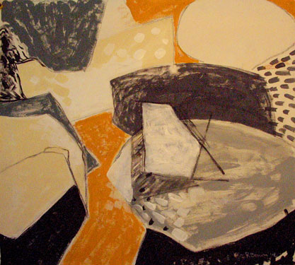 Rosemary Brown, Abstract 1405, Acrylic and Crayon on Paper